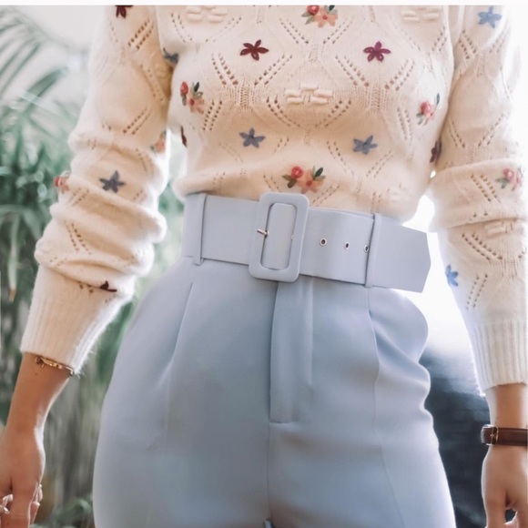 Zara Pants - NWT ZARA High Waisted Belted Pants Coral S